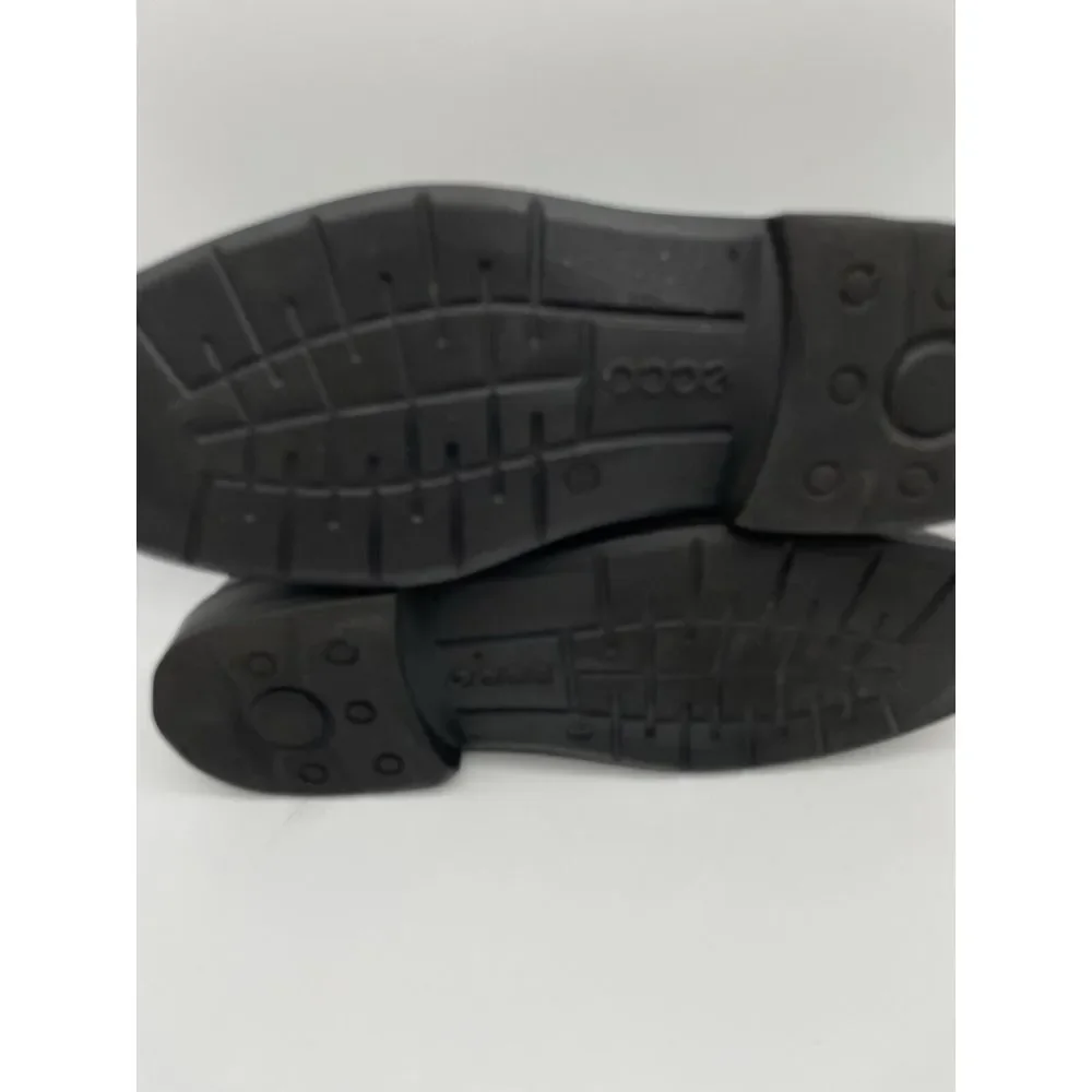 ECCO Shoes Men US 10 EU 44Black‎ Leather Dress Bicycle Toe Oxford Comfort